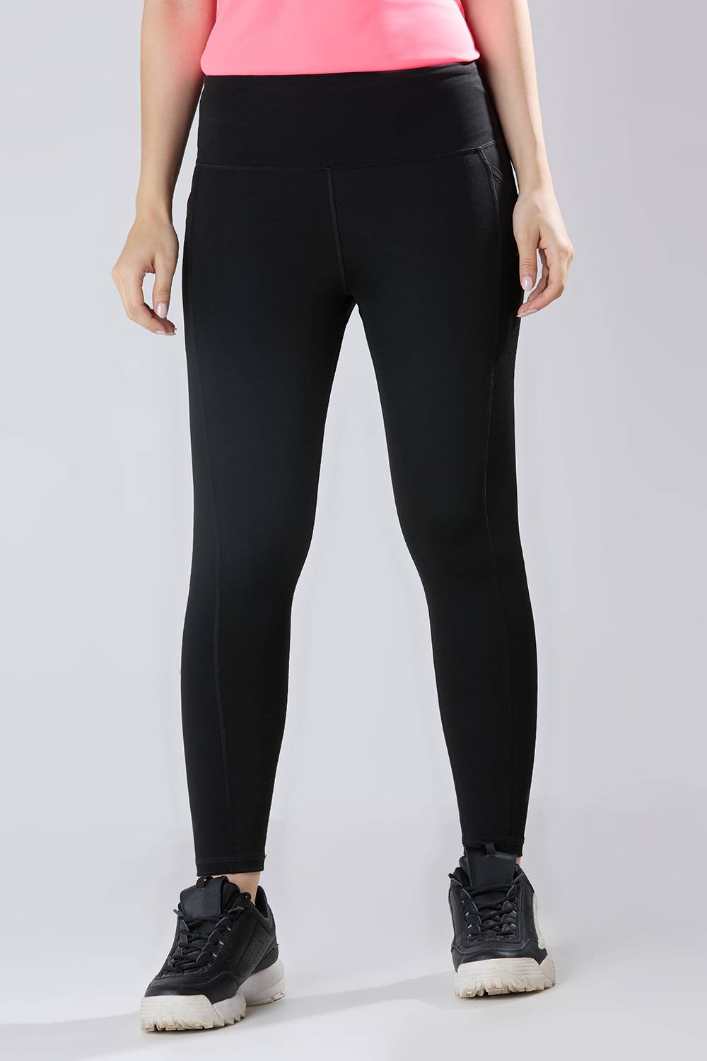Buy women lightweight workout or yoga tights #Color_Black