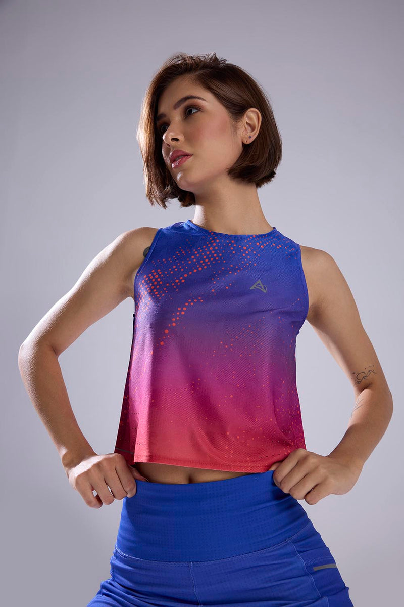 buy women printed running singlet top online #Color_Twilight Pr